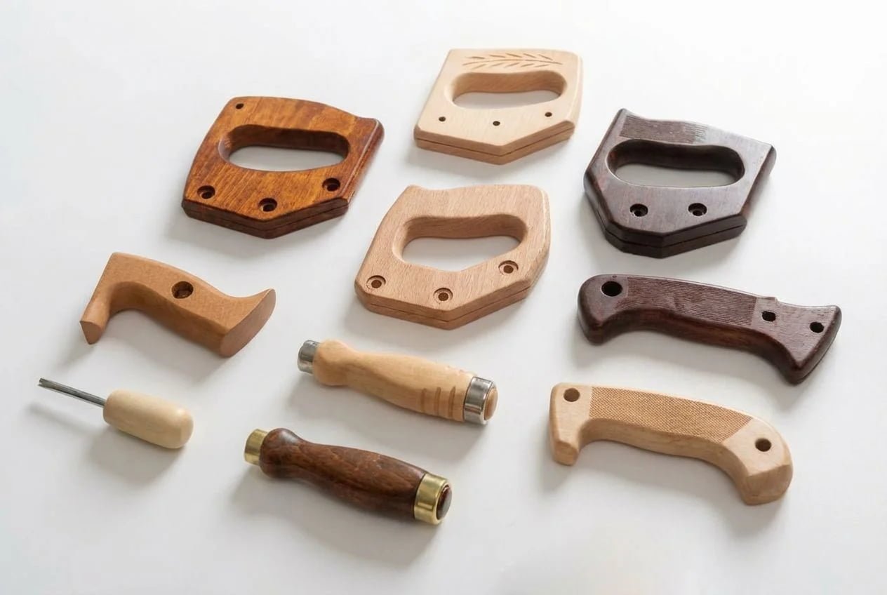 Wooden handles for various tools and crafts