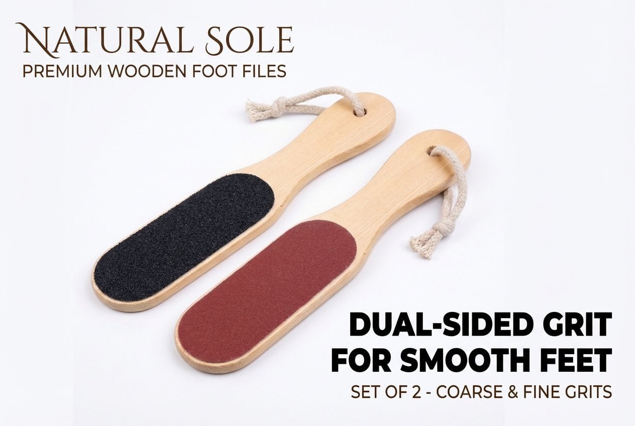 Wooden foot file -- hero product shot